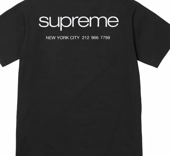 Short Black Store sleeved 23FW NYC Tee Information M White and S L XL 0321