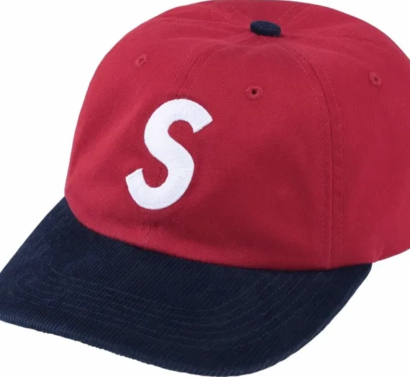 Retro S 24SS Red LOGO 6-PANEL Buckle Hat White Color Black Khaki Embroidered 2-TONE blocked Leather 0313