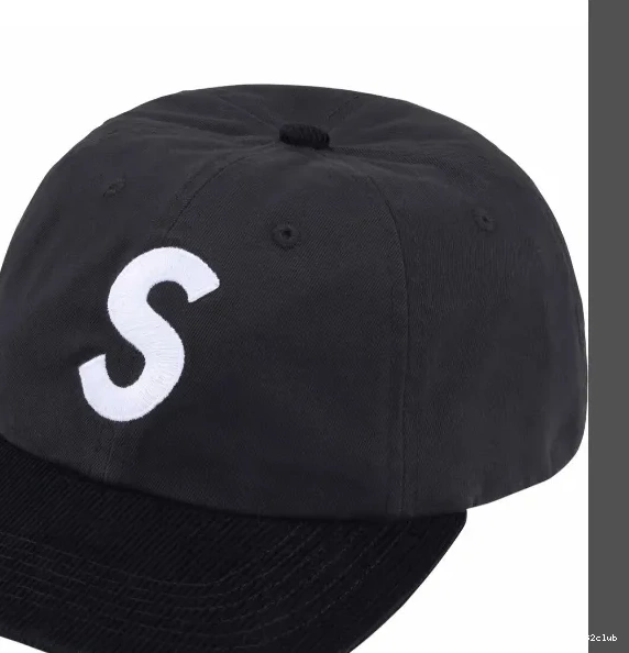 Retro S 24SS Red LOGO 6-PANEL Buckle Hat White Color Black Khaki Embroidered 2-TONE blocked Leather 0313