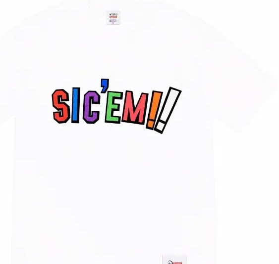 Sic'em! M and Tee White  XL ￥99 Color L S WTAPS 21FW Black Letter 0315