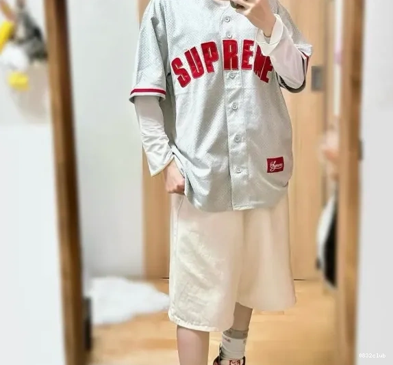 sleeved suede baseball ULTRASUDE mesh short JERSEY MESH BASEBALL 24SS 0312