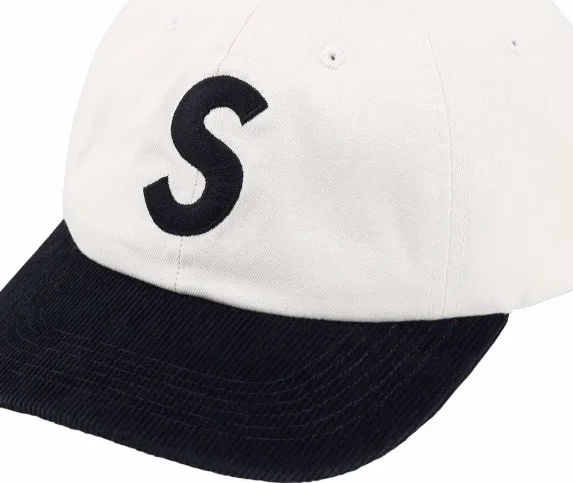 Retro S 24SS Red LOGO 6-PANEL Buckle Hat White Color Black Khaki Embroidered 2-TONE blocked Leather 0313